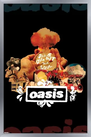 Trends International Oasis - Dig Out Your Soul Wall Poster, 22.4L x 14.7W, Silver Framed Version