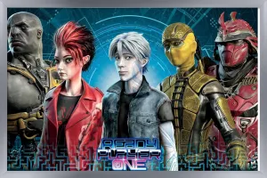 Trends International Ready Player One - Group Wall Poster, 22.375" x 34", Silver Framed Version