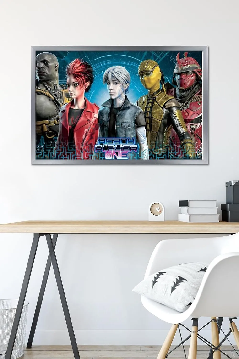 Trends International Ready Player One - Group Wall Poster, 22.375" x 34", Silver Framed Version