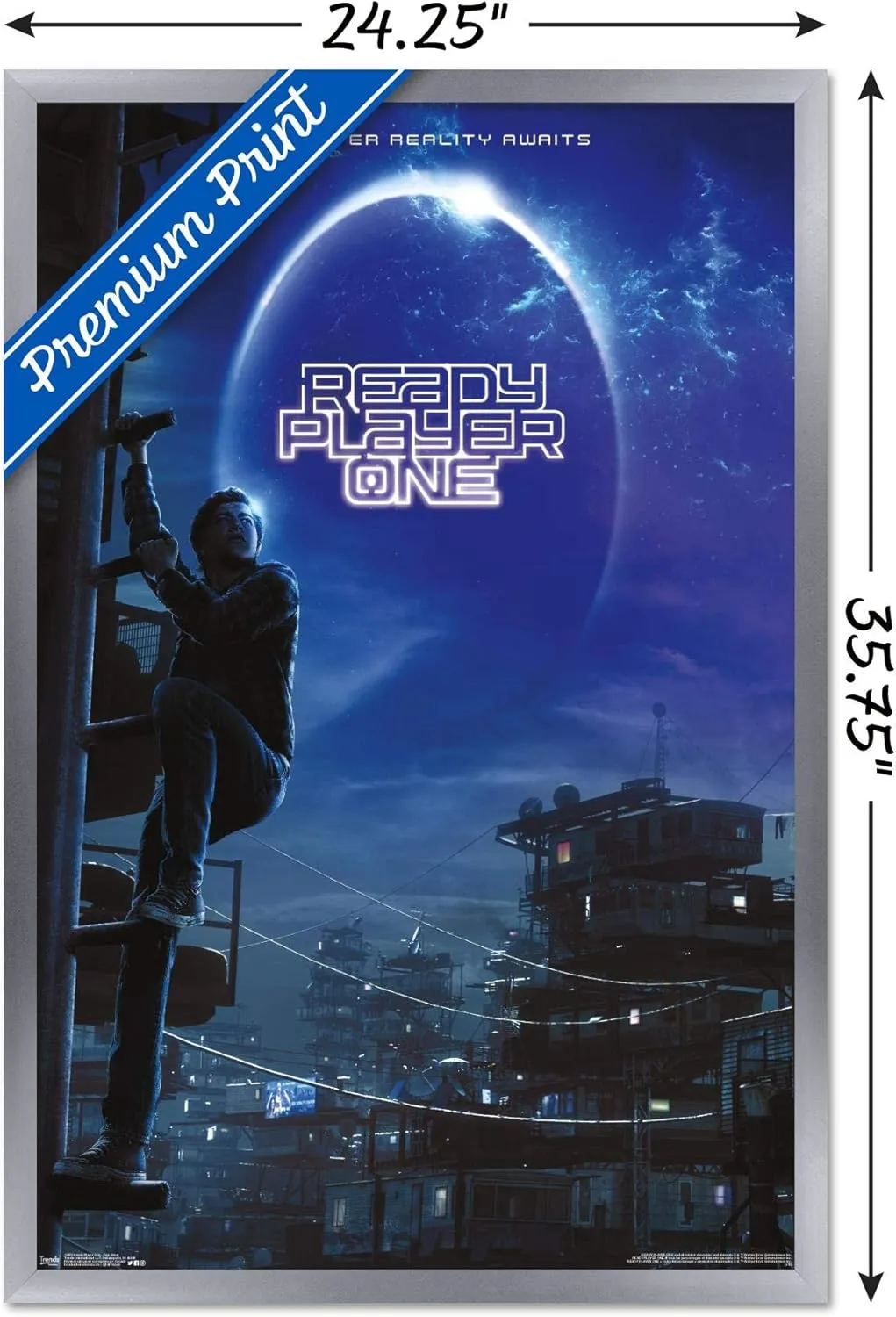 Trends International Ready Player One - One Sheet Wall Poster, 22.375" x 34", Silver Framed Version