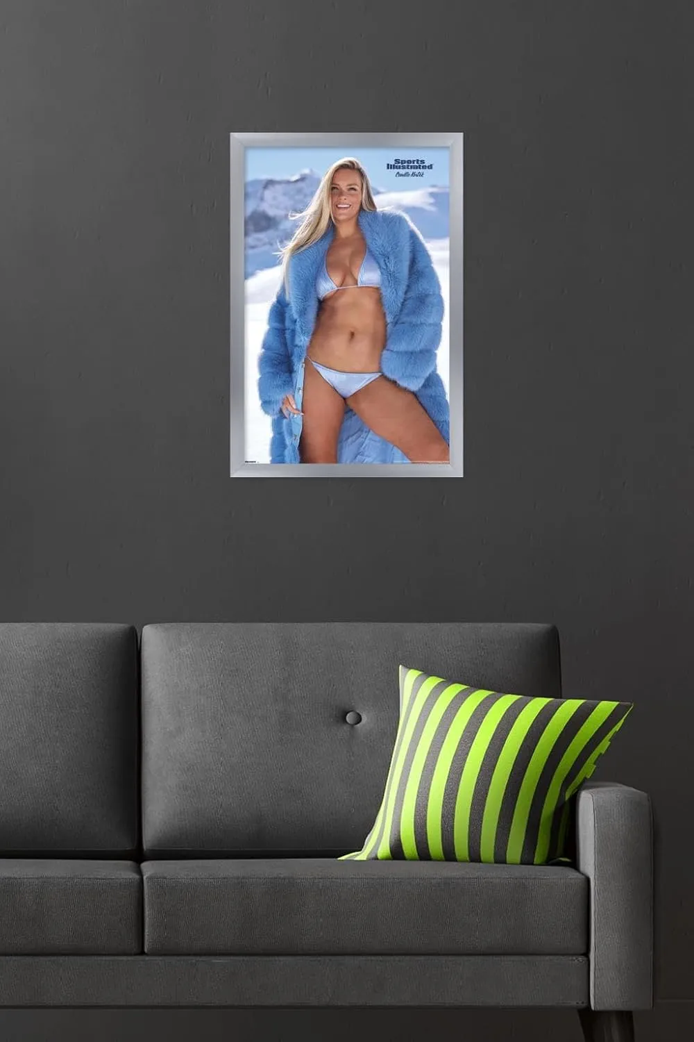 Trends International Sports Illustrated - Camille Kostek 25 Wall Poster, 22.4L x 14.7W, Silver Framed Version