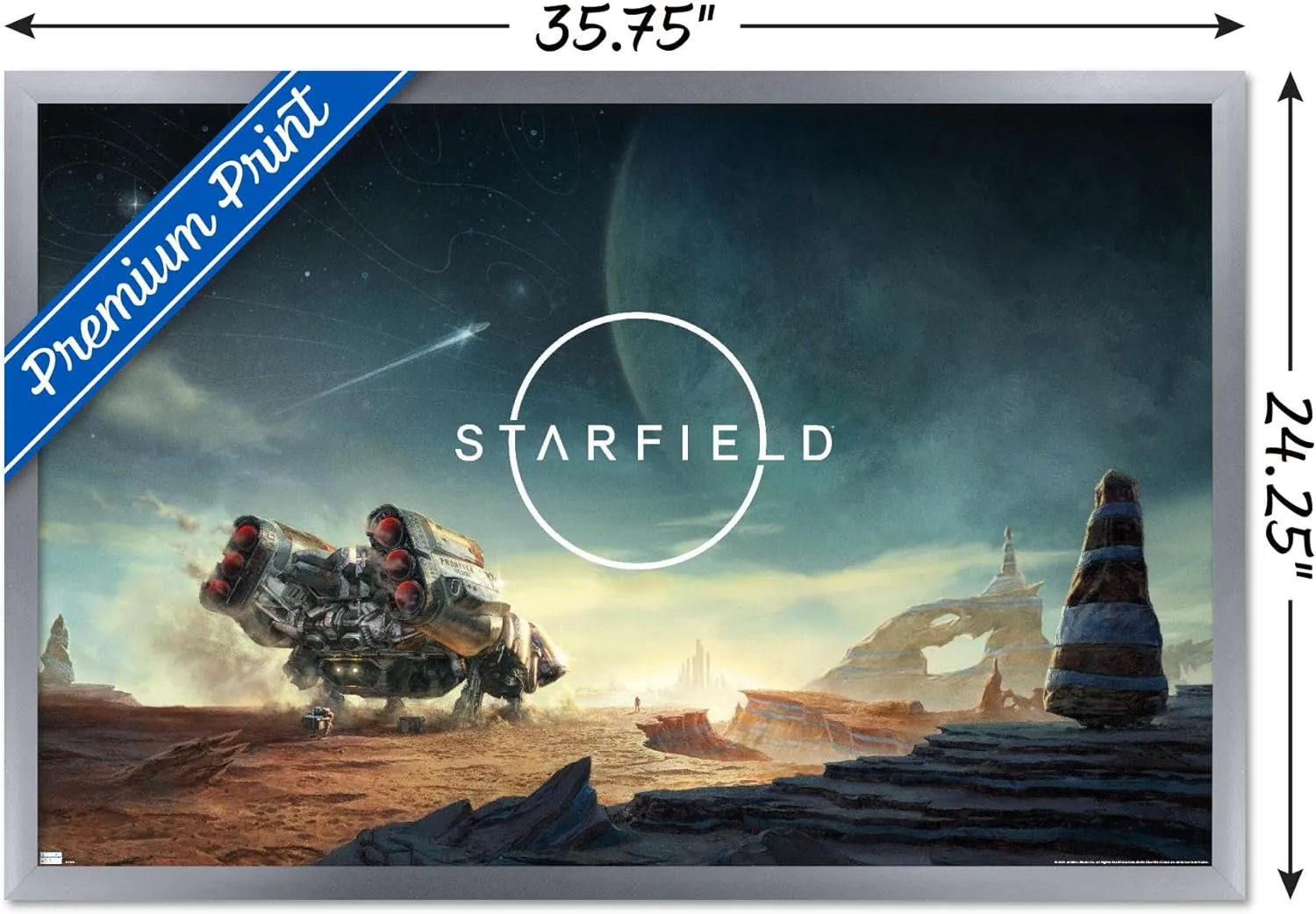 Trends International Starfield - First Steps Wall Poster, 34L x 22.4W, Silver Framed Version