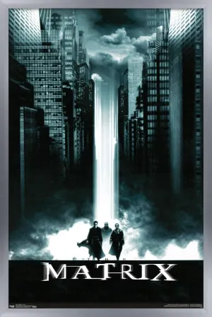 Trends International The Matrix - Key Art Wall Poster, 22.375" x 34", Silver Framed Version