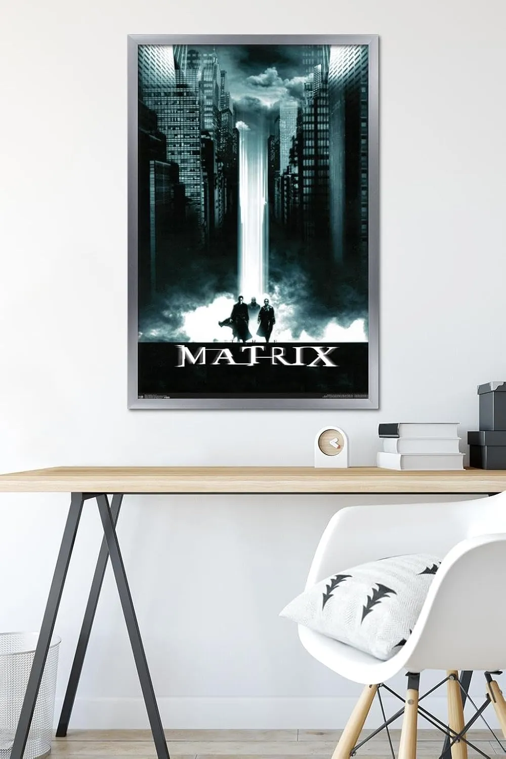 Trends International The Matrix - Key Art Wall Poster, 22.375" x 34", Silver Framed Version