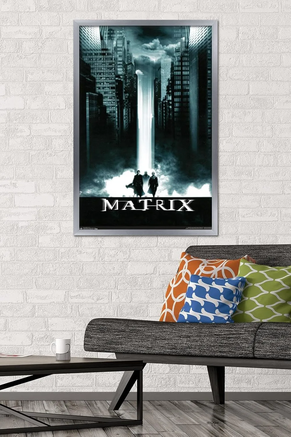 Trends International The Matrix - Key Art Wall Poster, 22.375" x 34", Silver Framed Version