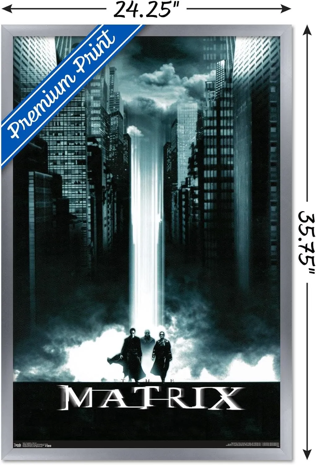 Trends International The Matrix - Key Art Wall Poster, 22.375" x 34", Silver Framed Version
