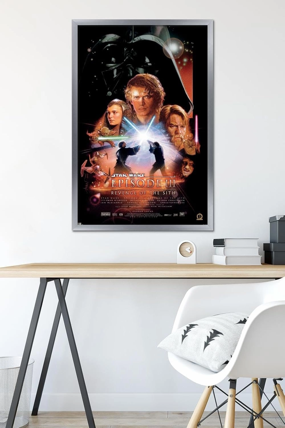 Trends International 24X36 Star Wars: Revenge Of The Sith - One Sheet Wall Poster, 36L x 24W, Silver Framed Version