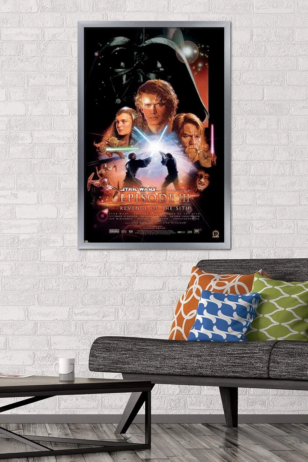 Trends International 24X36 Star Wars: Revenge Of The Sith - One Sheet Wall Poster, 36L x 24W, Silver Framed Version