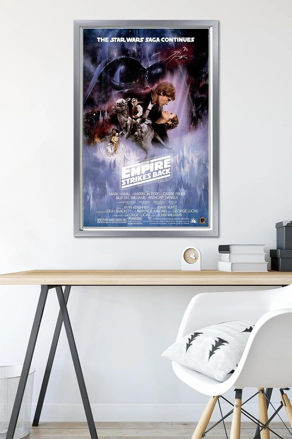 Trends International 24X36 Star Wars: The Empire Strikes Back - One Sheet 2 Wall Poster, 24" x 36", Silver Framed Version