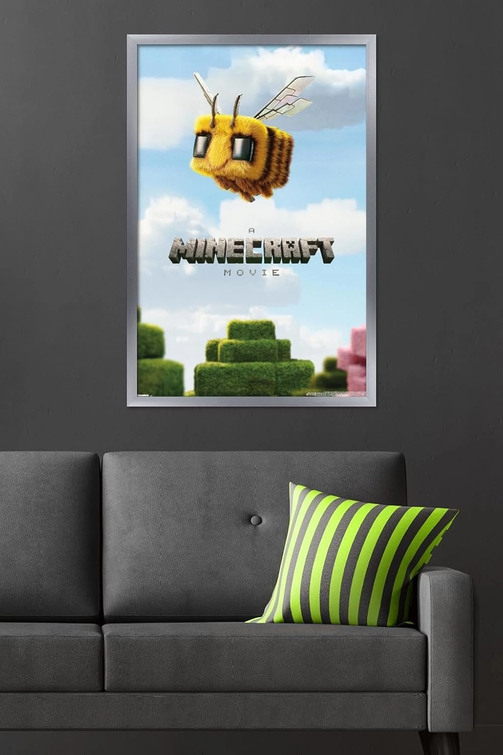 Trends International A Minecraft Movie - Bee One Sheet Wall Poster, 34L x 22.4W, Silver Framed Version