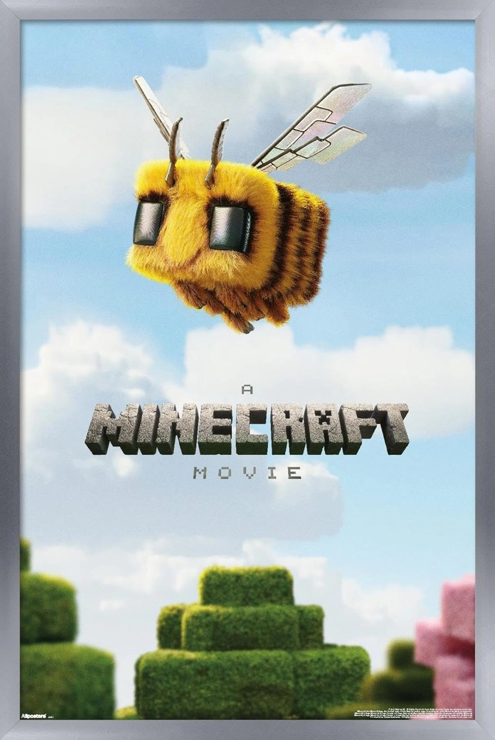 Trends International A Minecraft Movie - Bee One Sheet Wall Poster, 34L x 22.4W, Silver Framed Version