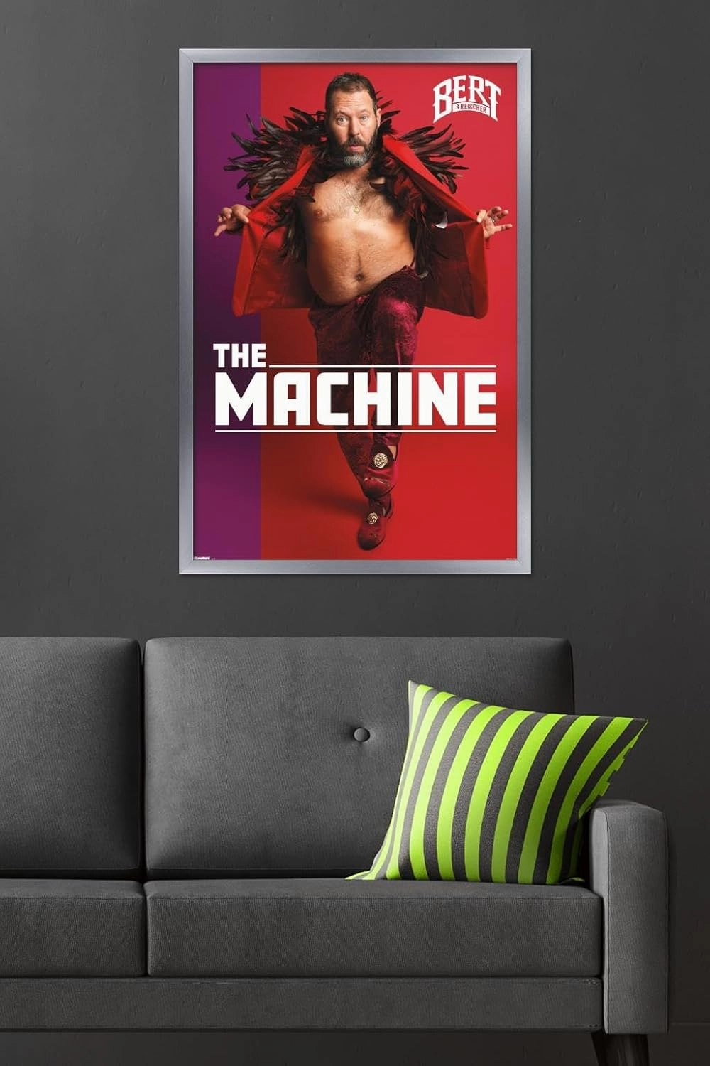 Trends International Bert Kreischer - The Machine Wall Poster, 34L x 22.4W, Silver Framed Version