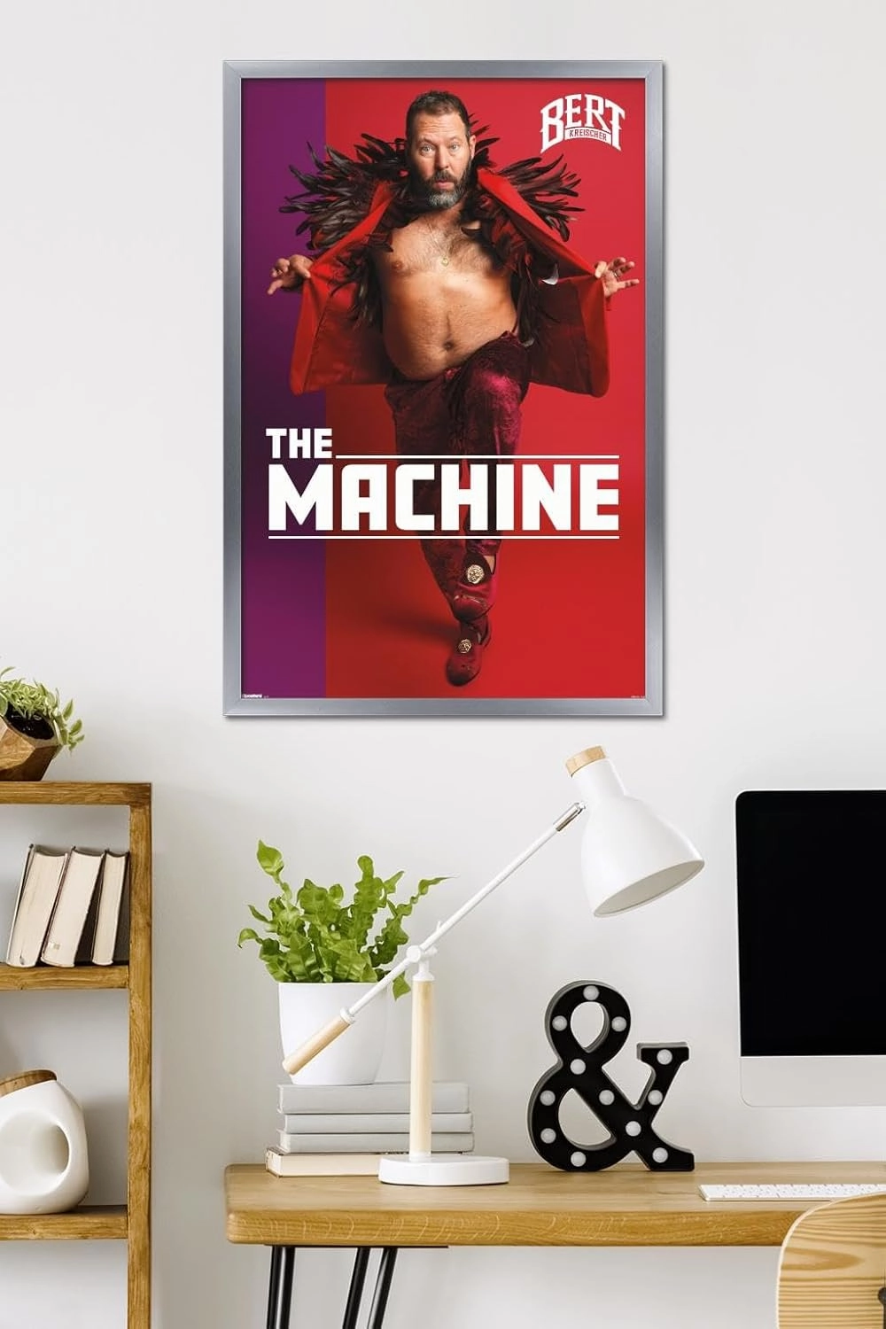 Trends International Bert Kreischer - The Machine Wall Poster, 34L x 22.4W, Silver Framed Version