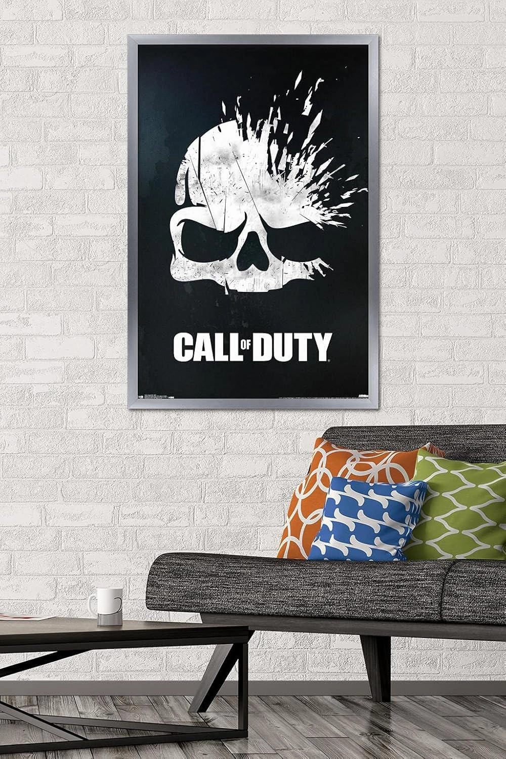 Trends International Call of Duty - Skull Wall Poster, 22.375" x 34", Silver Framed Version