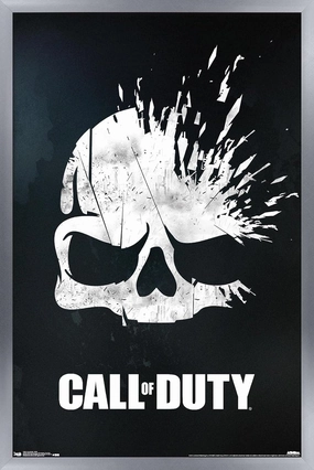 Trends International Call of Duty - Skull Wall Poster, 22.375" x 34", Silver Framed Version