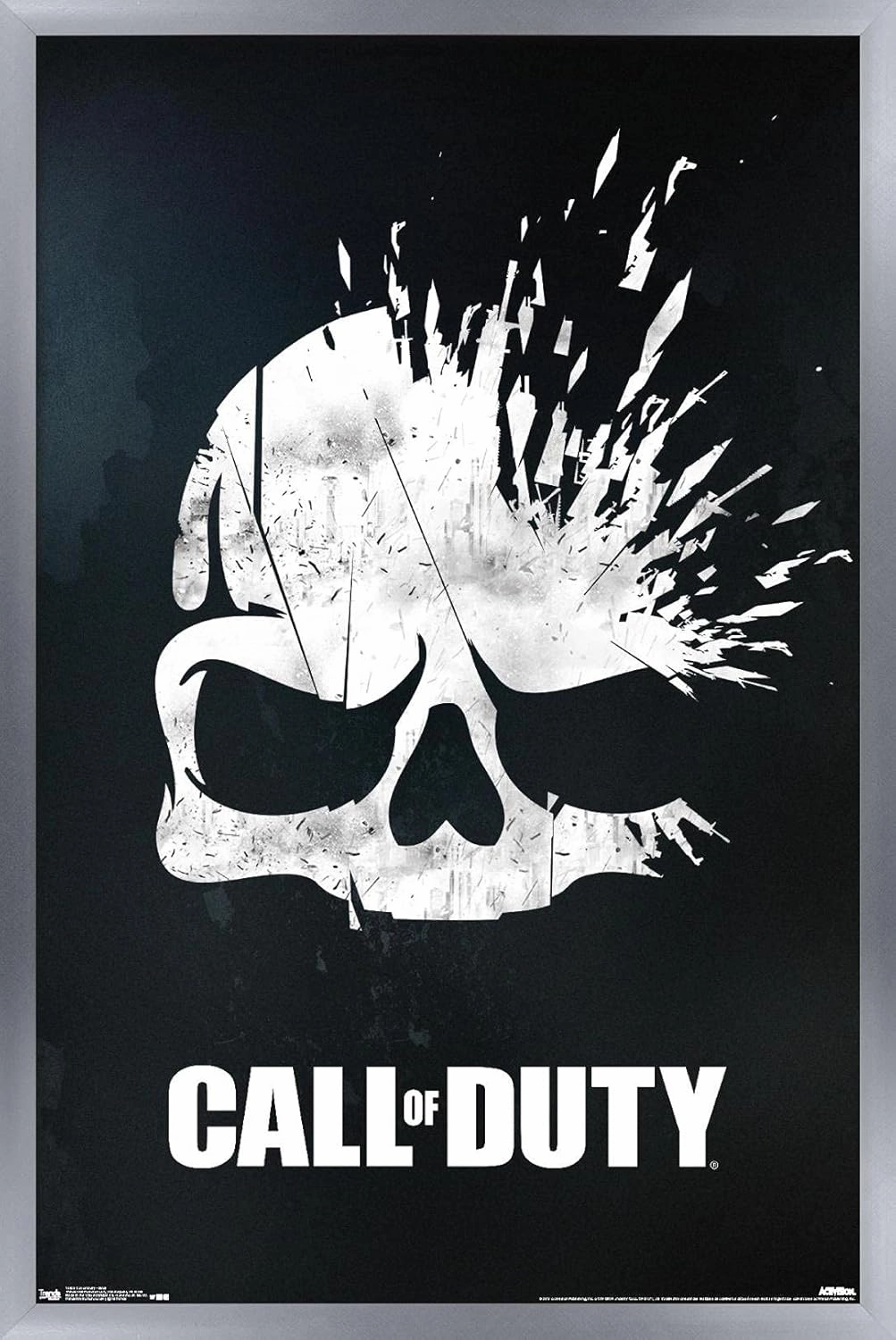 Trends International Call of Duty - Skull Wall Poster, 22.375" x 34", Silver Framed Version