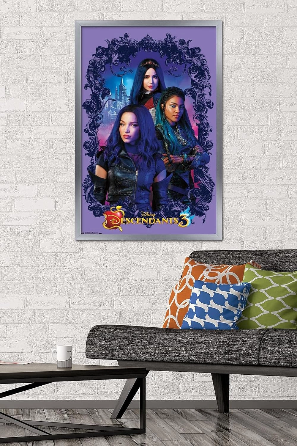 Trends International Disney Descendants 3 - Group Wall Poster, 22.375" x 34", Silver Framed Version