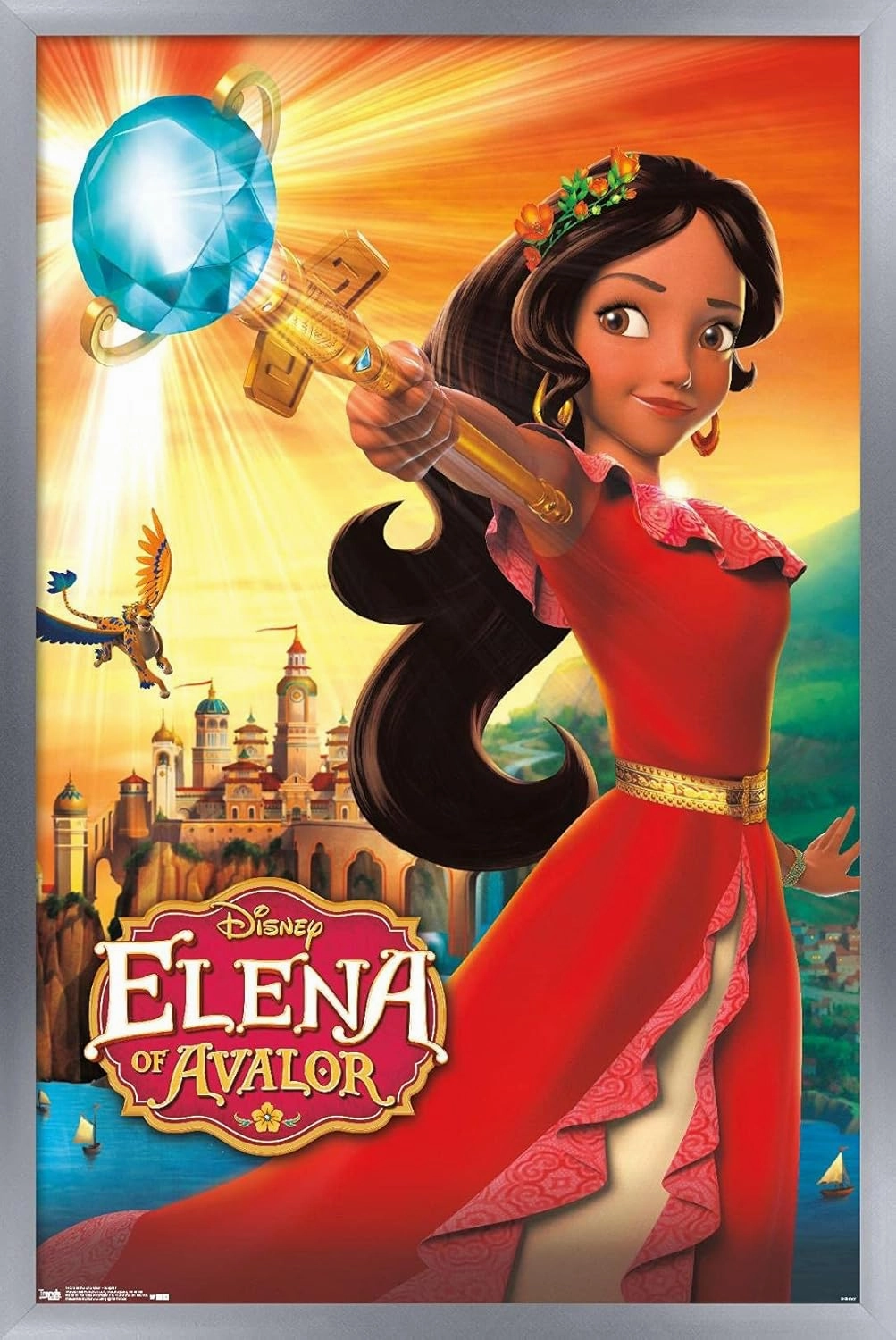Trends International Disney Elena of Avalor - One Sheet Wall Poster, 22.375" x 34", Silver Framed Version
