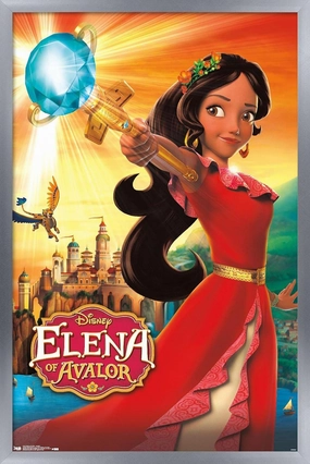 Trends International Disney Elena of Avalor - One Sheet Wall Poster, 22.375" x 34", Silver Framed Version