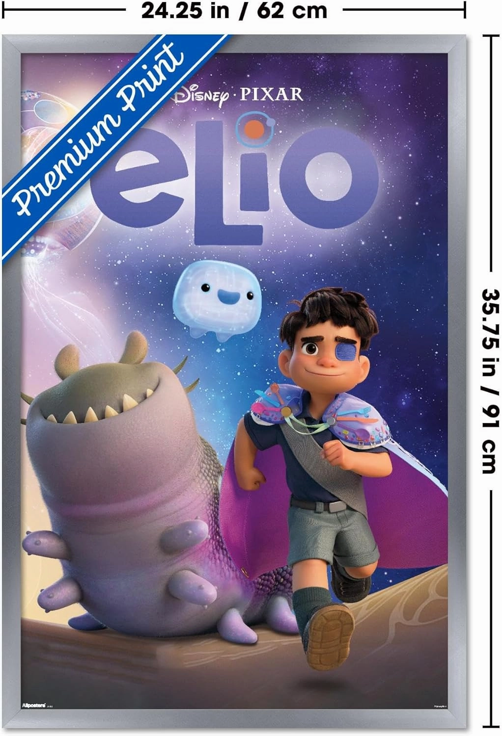 Trends International Disney Elio (2025) - Friends Wall Poster, 34L x 22.4W, Silver Framed Version