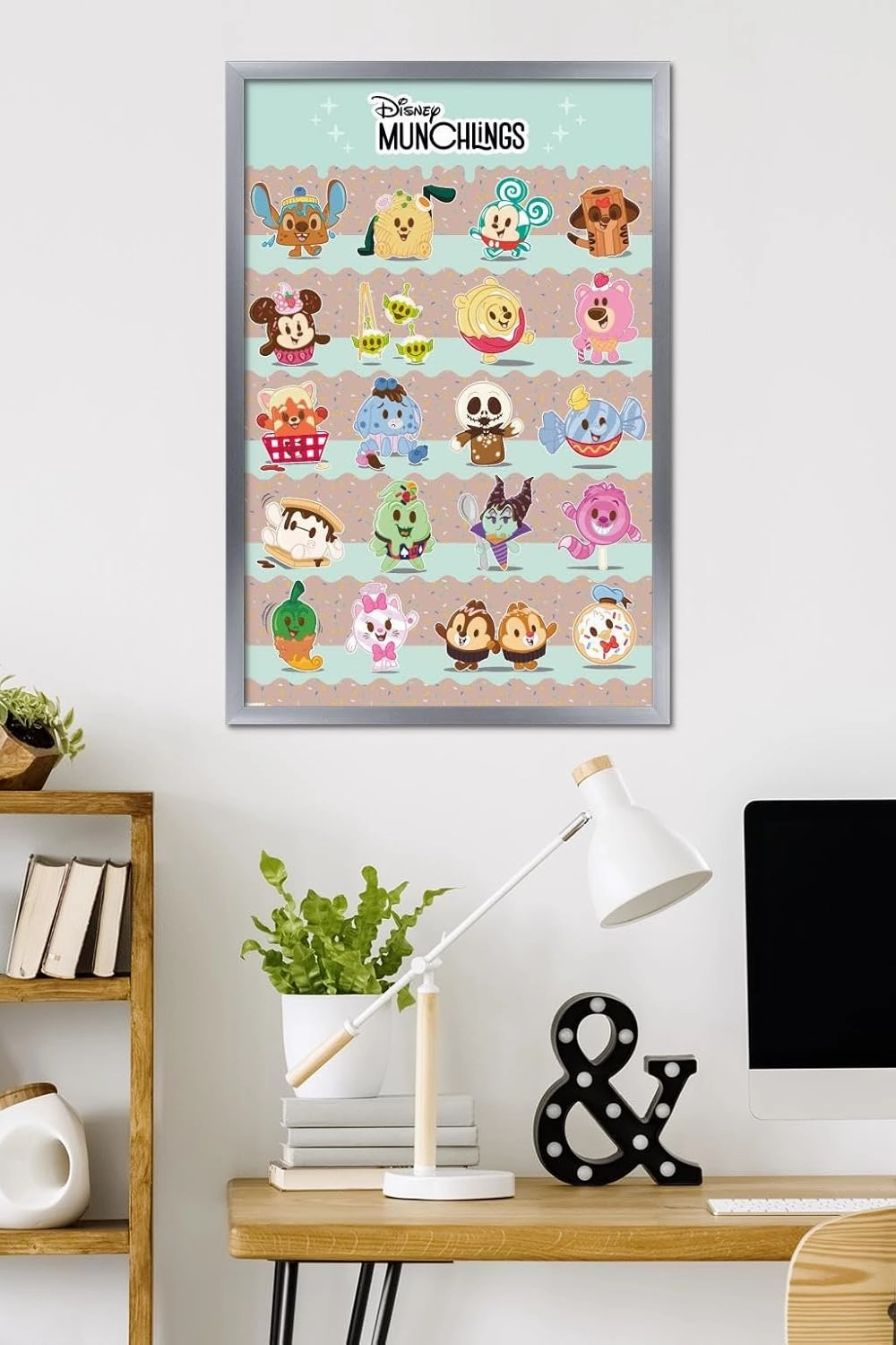 Trends International Disney Munchlings - Grid Wall Poster, 34L x 22.4W, Silver Framed Version