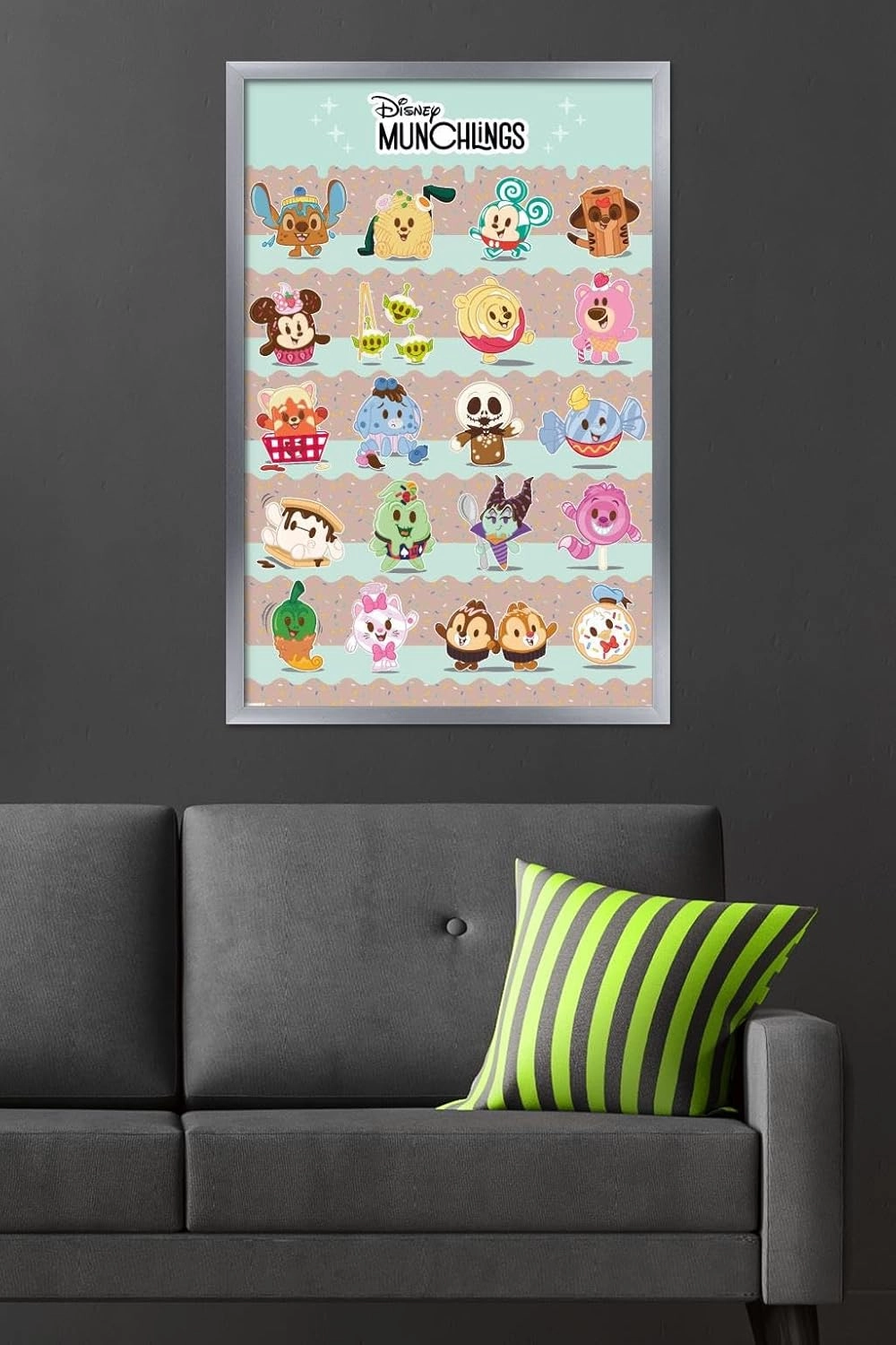 Trends International Disney Munchlings - Grid Wall Poster, 34L x 22.4W, Silver Framed Version