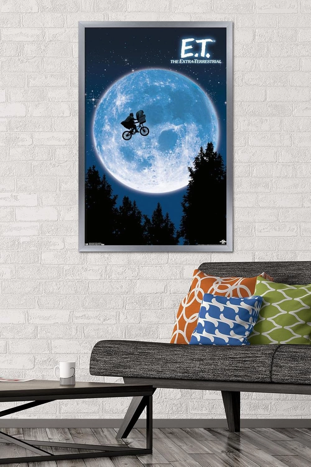 Trends International E.T. The Extra-Terrestrial Wall Poster, 22.375" x 34", Silver Framed Version