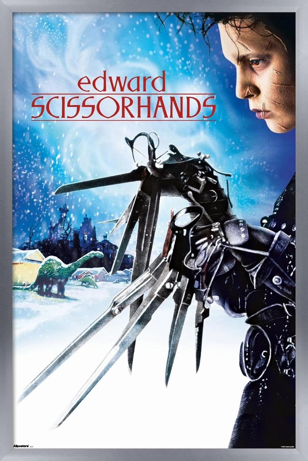 Trends International Edward Scissorhands - Profile One Sheet Wall Poster, 22.4L x 14.7W, Silver Framed Version