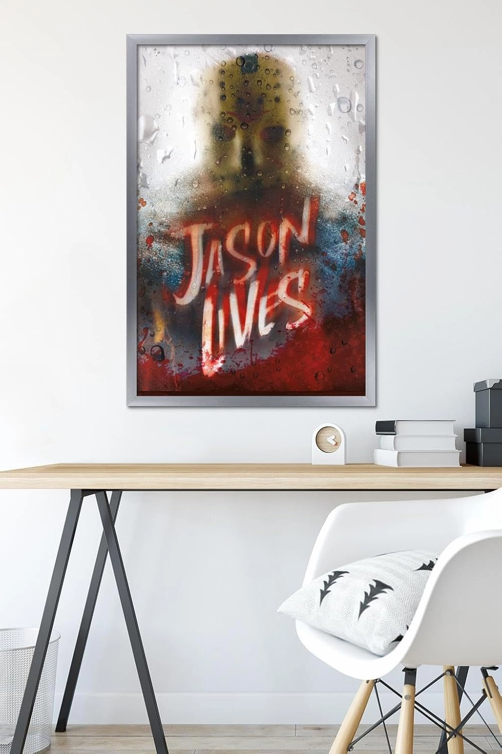Trends International Friday The 13th - Jason Lives Wall Poster, 22.375" x 34", Silver Framed Version
