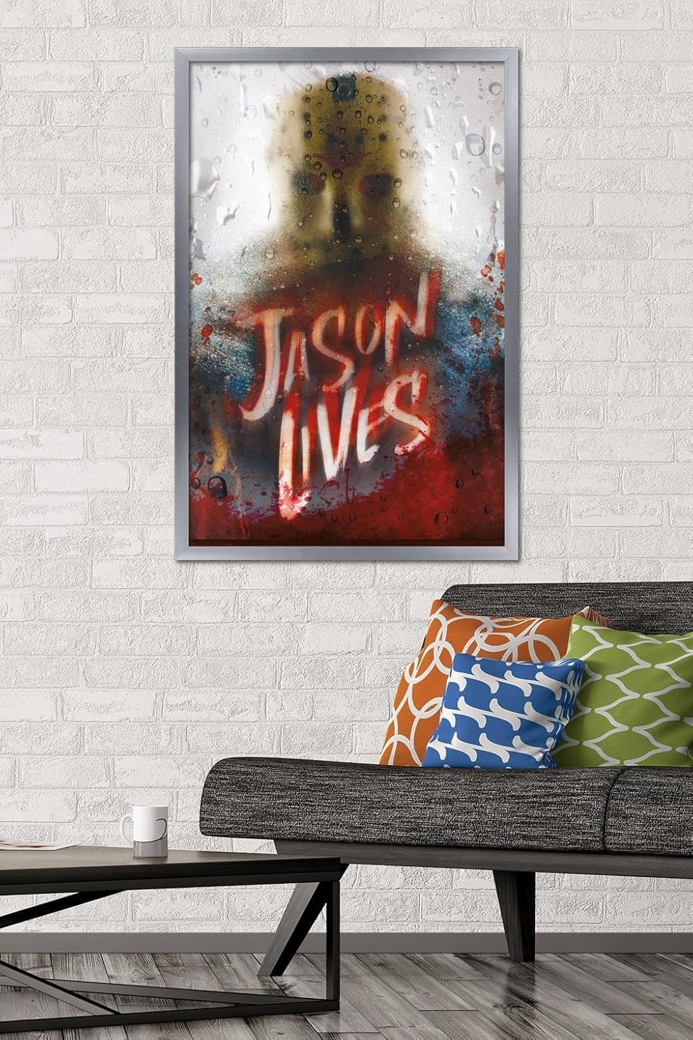 Trends International Friday The 13th - Jason Lives Wall Poster, 22.375" x 34", Silver Framed Version