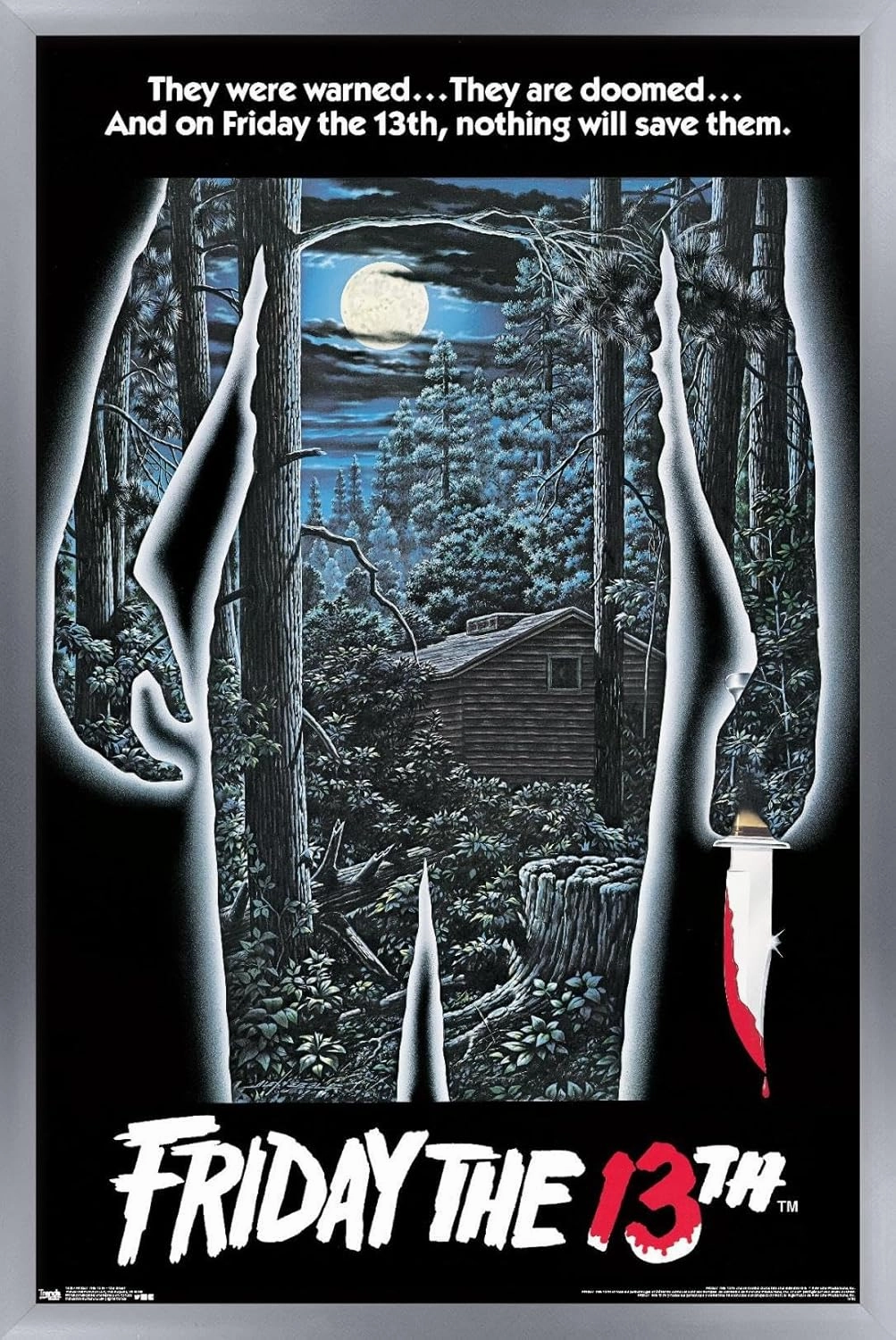 Trends International Friday the 13th - One Sheet Wall Poster, 22.375" x 34", Silver Framed Version