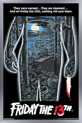 Trends International Friday the 13th - One Sheet Wall Poster, 22.375" x 34", Silver Framed Version