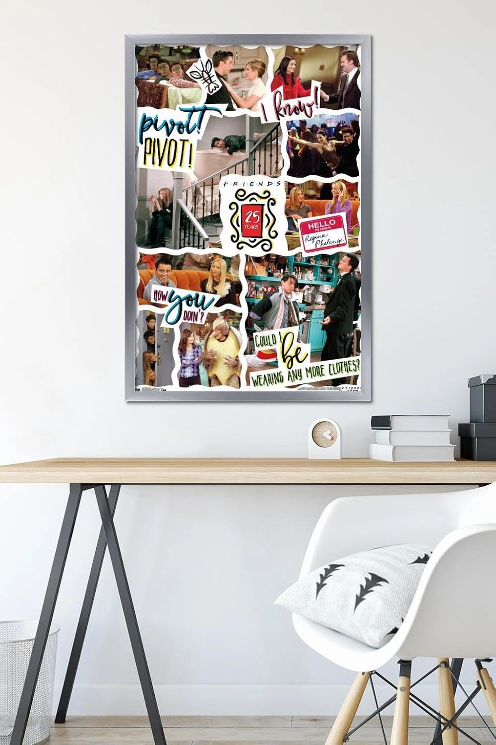 Trends International Friends - 25th Wall Poster, 22.375" x 34", Silver Framed Version