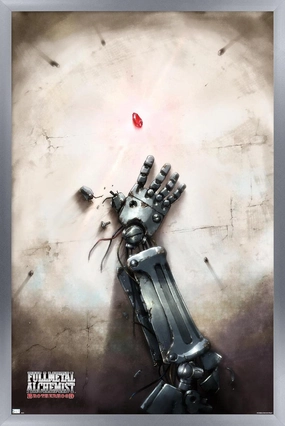 Trends International Fullmetal Alchemist: Brotherhood - Key Art 4 Wall Poster, 22.4L x 14.7W, Silver Framed Version