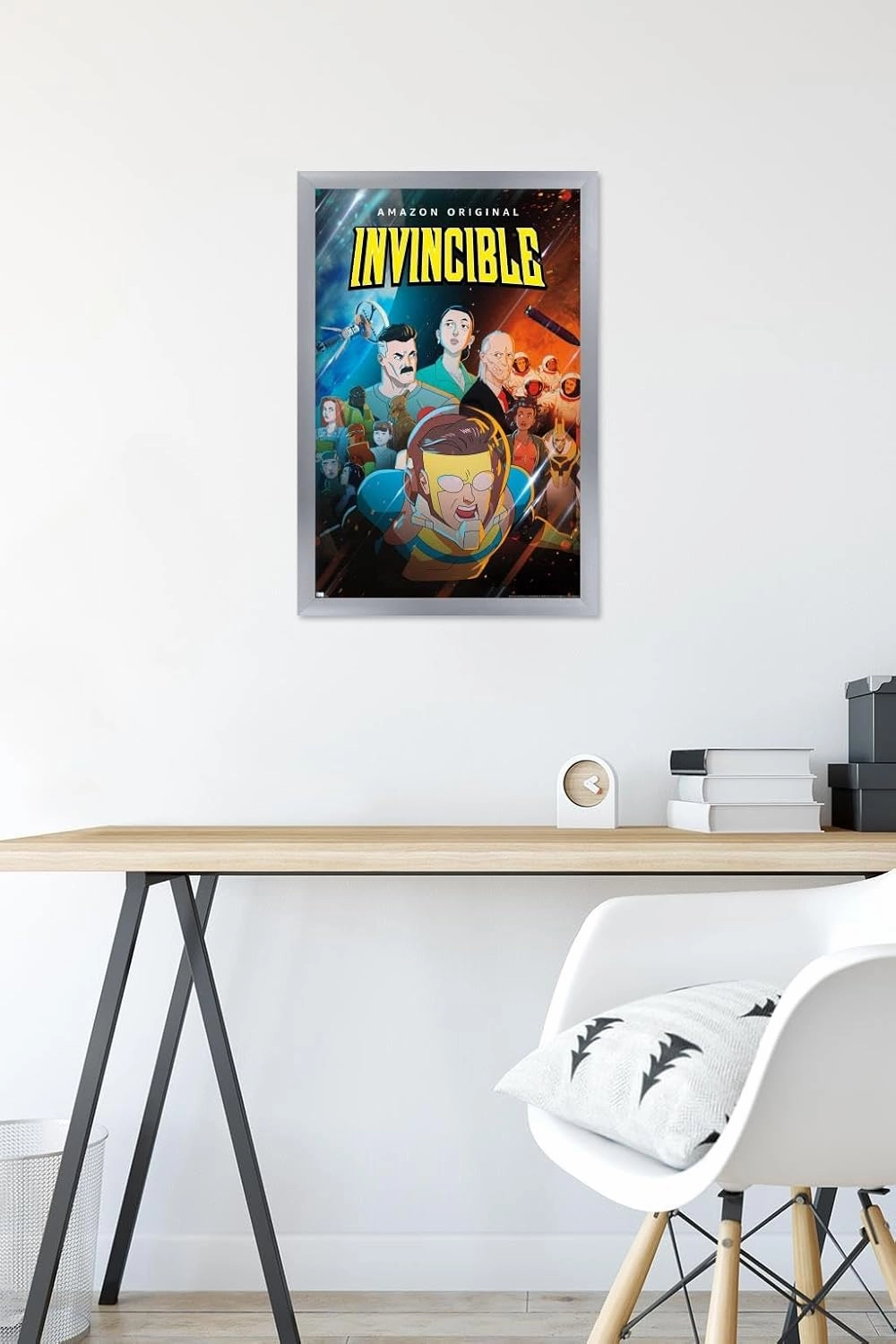 Trends International Invincible - Space One Sheet Wall Poster, 22.4L x 14.7W, Silver Framed Version