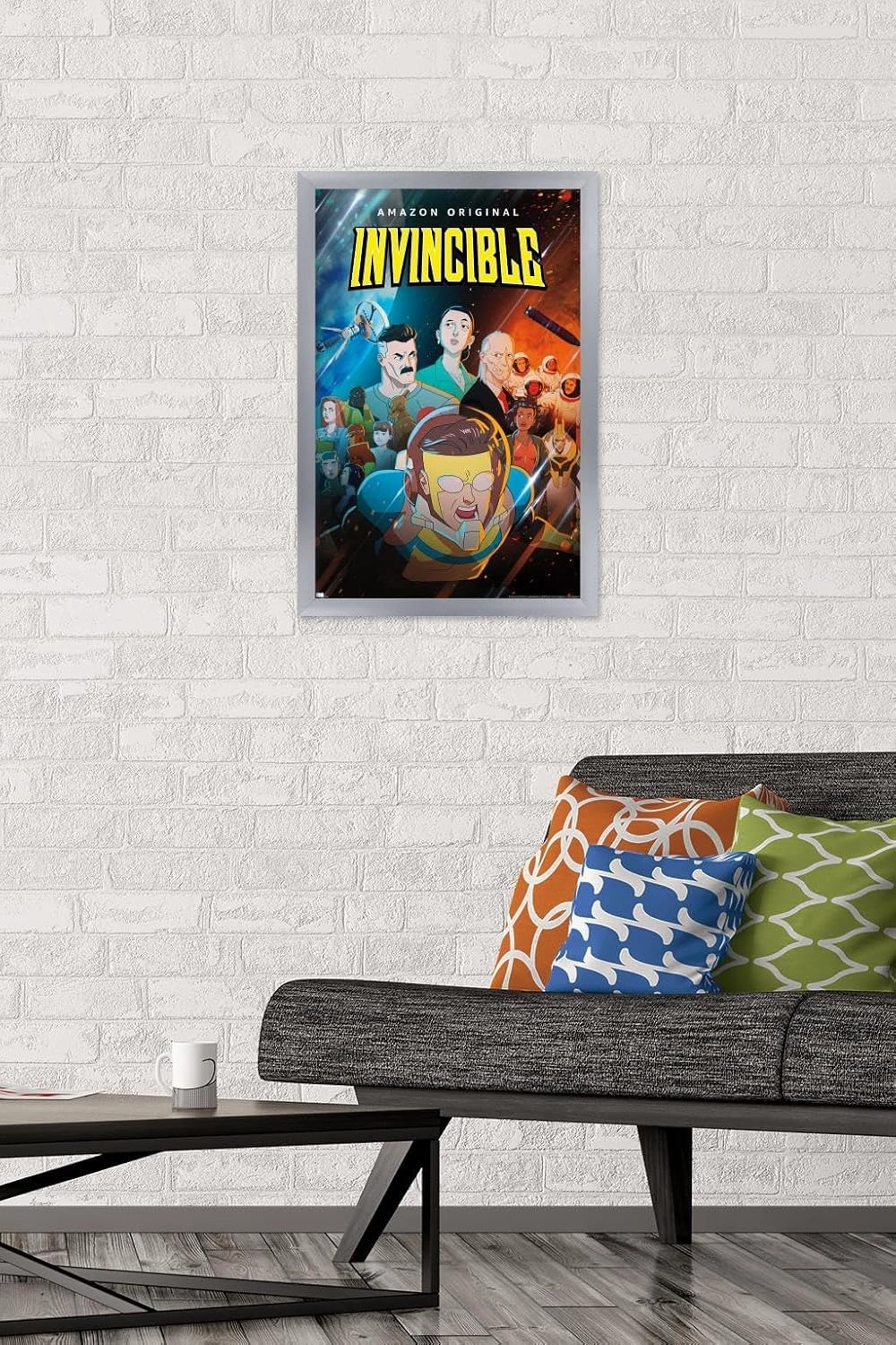 Trends International Invincible - Space One Sheet Wall Poster, 22.4L x 14.7W, Silver Framed Version