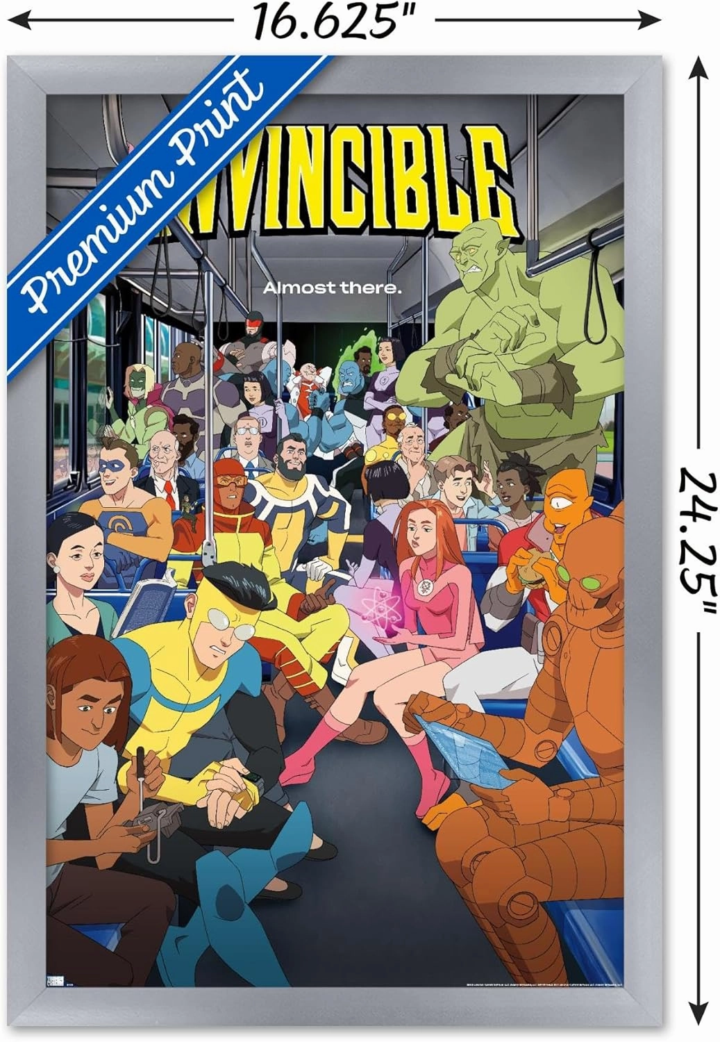 Trends International Invincible: Season 2 - Bus One Sheet Wall Poster, 22.4L x 14.7W, Silver Framed Version