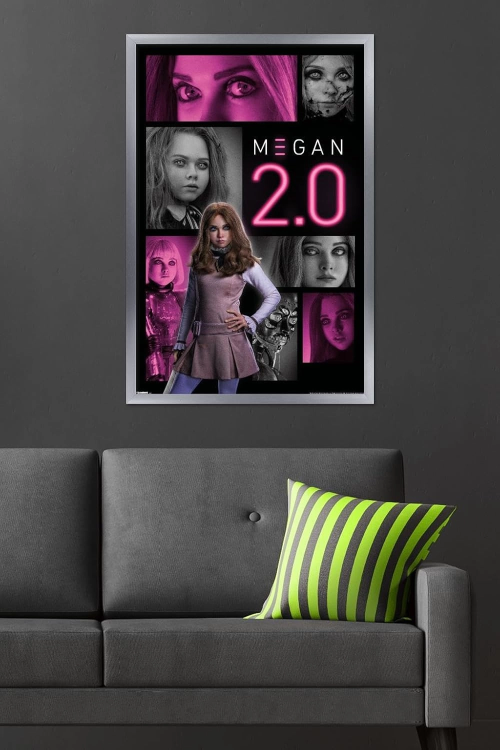 Trends International M3gan 2.0 - One Sheet Wall Poster, 34L x 22.4W, Silver Framed Version