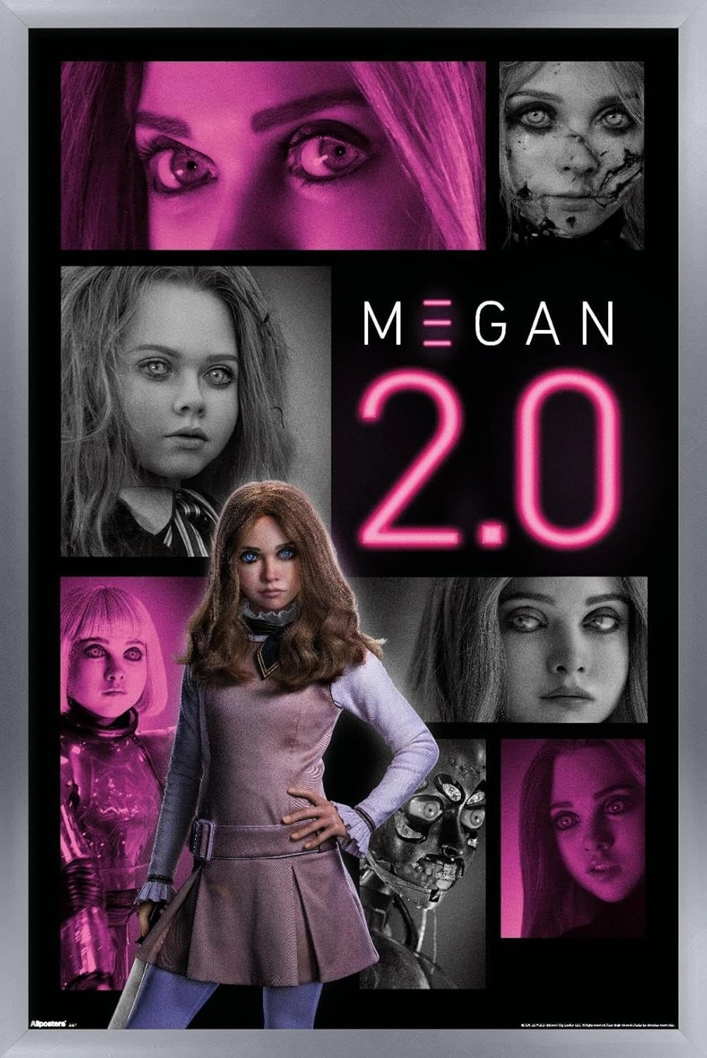 Trends International M3gan 2.0 - One Sheet Wall Poster, 34L x 22.4W, Silver Framed Version