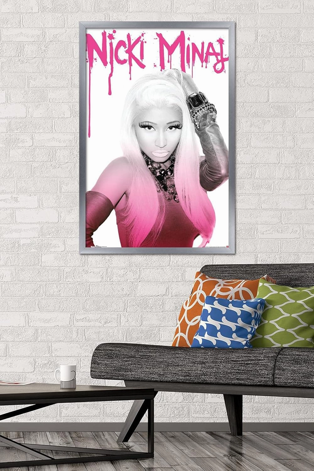 Trends International Nicki Minaj Wall Poster, 22.375" x 34", Silver Framed Version