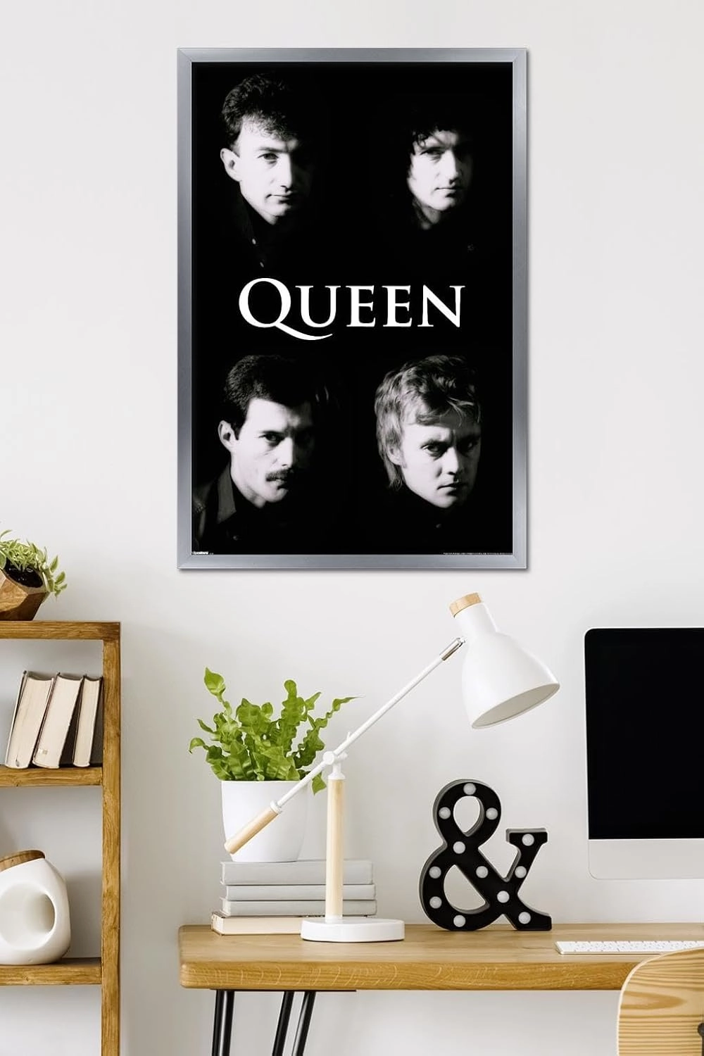 Trends International Queen - B&W Wall Poster, 34L x 22.4W, Silver Framed Version
