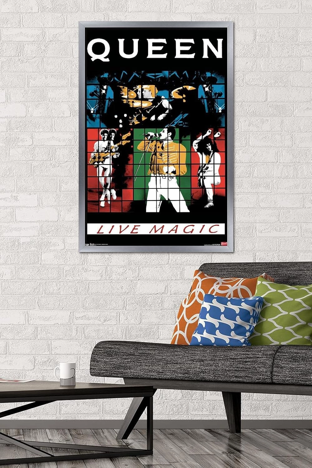 Trends International Queen - Live Magic Wall Poster, 22.375" x 34", Silver Framed Version