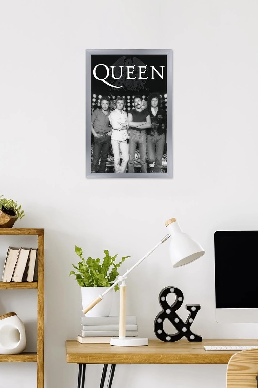 Trends International Queen - The Band Wall Poster, 22.4L x 14.7W, Silver Framed Version