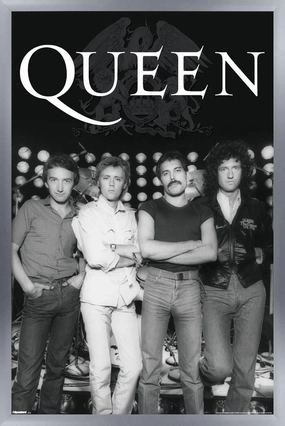 Trends International Queen - The Band Wall Poster, 22.4L x 14.7W, Silver Framed Version