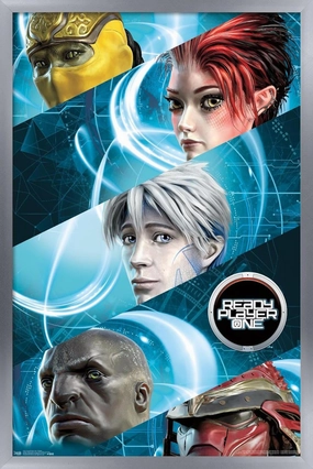 Trends International Ready Player One - Profiles Wall Poster, 22.375" x 34", Silver Framed Version