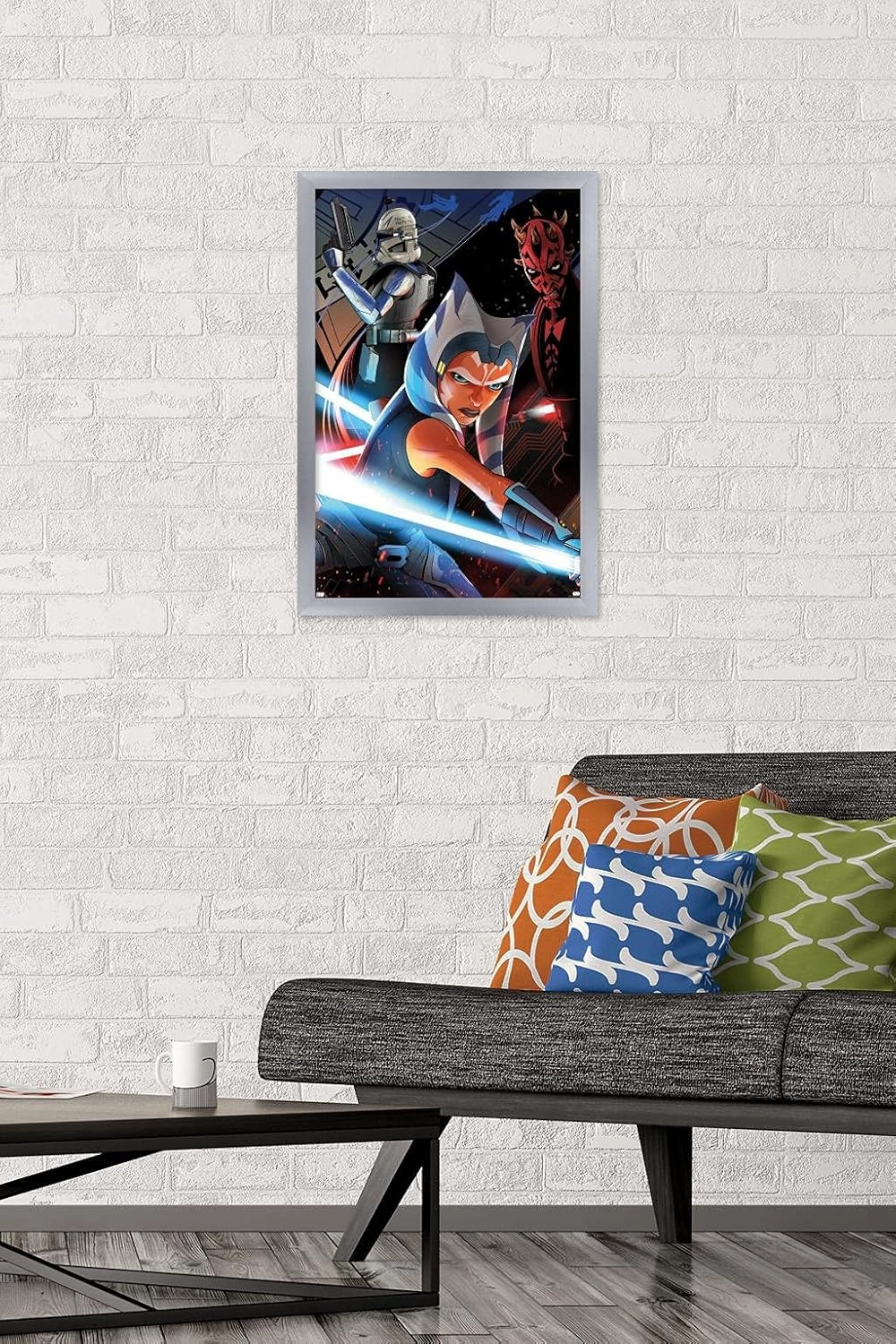 Trends International Star Wars: The Clone Wars By Cryssy Cheung Wall Poster, 22.4L x 14.7W, Silver Framed Version