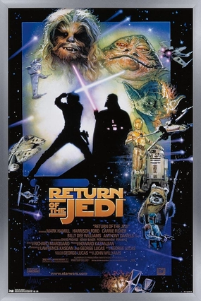 Trends International Star Wars: The Return Of The Jedi - One Sheet Wall Poster, 14.725" x 22.375", Silver Framed Version