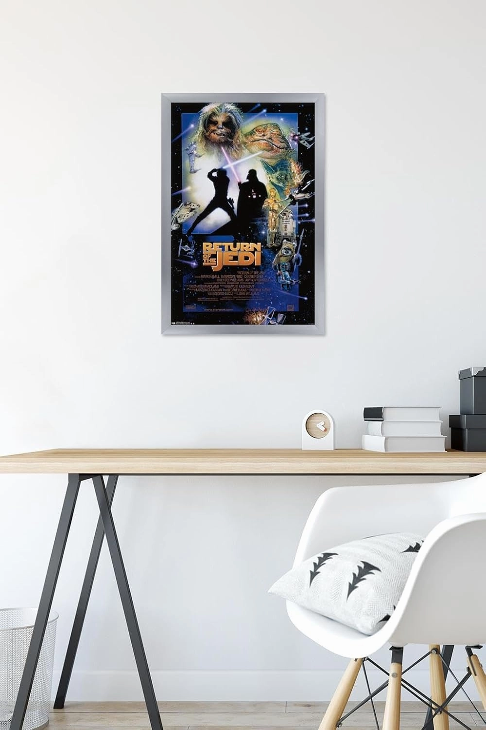 Trends International Star Wars: The Return Of The Jedi - One Sheet Wall Poster, 14.725" x 22.375", Silver Framed Version