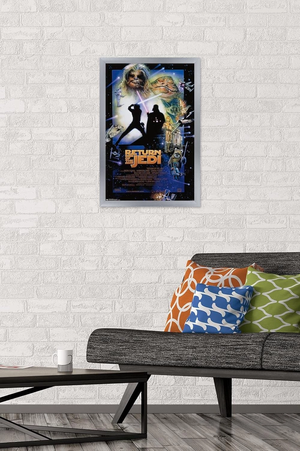 Trends International Star Wars: The Return Of The Jedi - One Sheet Wall Poster, 14.725" x 22.375", Silver Framed Version
