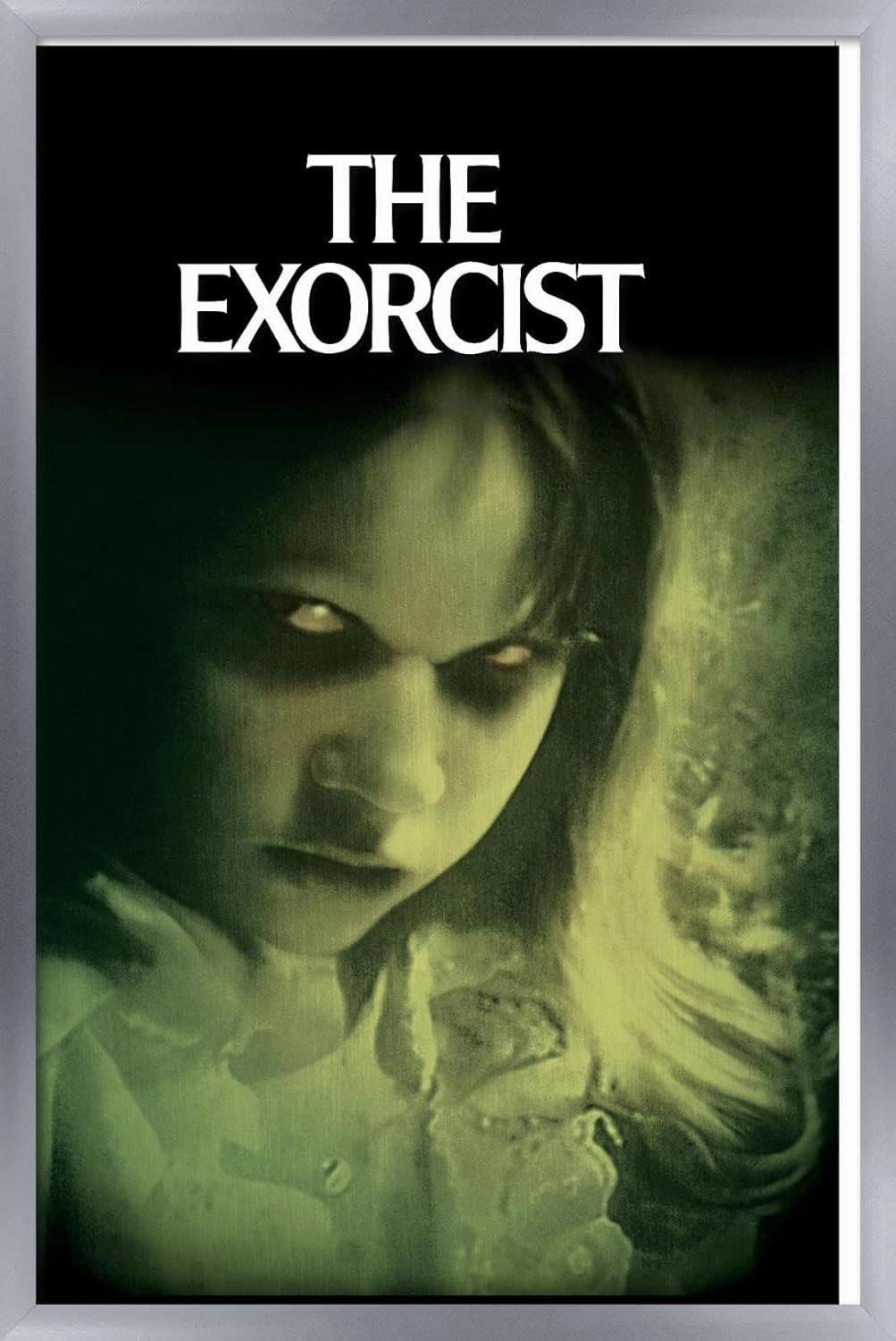 Trends International The Exorcist - Eyes Wall Poster, 34L x 22.4W, Silver Framed Version